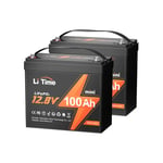 Batterie lithium LiFePO4 12V 100Ah mini ,bms 100A amélioré, Durée de Vie de 10 Ans, jusqu'à 15 000 Cycles, Batterie LiFePO4 jusqu'à 1280Wh d'énergie