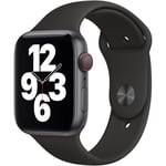 Apple Watch (Series 4) GPS + Cellular 44 Stainless steel Grey Sport band Black | Refurbished - Very Good Condition