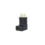NANOCABLE 10.16.0011 - Adaptateur HDMI V1.3 coudé, A/H-A/M, Femelle-mâle, Noir