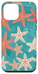 Coque pour iPhone 12 mini Coquillages d'étoiles de mer cool motif vagues de corail