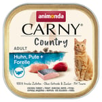 Økonomipakke: 64 x 100 g Animonda Carny Country Adult - Kylling, Kalkun & Ørred