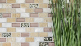 mosaik ws shell brick cryst/stone/shell mix beige 1,5x3x0