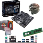 Components4All AMD Ryzen 5 2400G 3.6Ghz (Turbo 3.9Ghz) Quad Core Eight Thread CPU, ASUS Prime A320M-K Motherboard & 4GB 2400Mhz Crucial DDR4 RAM Pre-Built Bundle