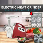 2800w Electric Meat Grinder Mincer Machine Sausage Filler Maker Stuffer + 4plate