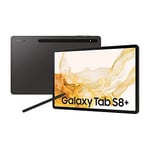 Samsung Galaxy Tab S8+, 12,4 pouces, 128 Go de stockage interne, 8 Go de RAM, Wi-Fi, tablette Android avec S Pen, Graphite, inclut une garantie du fabricant de 36 mois [exclusivité Amazon]