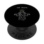 The Truth Jesus Halo Illustration - Minimalist Christian PopSockets Swappable PopGrip