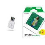 instax SQUARE Link smartphone printers & SQUARE film 20 shot pack, white Border - contains 2 x 10 shot cartridges