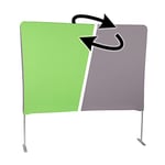 Manfrotto Video Conference Background-Collapsible Aluminium Frame with a Double Sided Cover: Chroma Green/Grey 2mx2m
