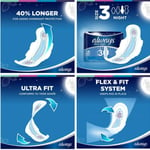 Always Ultra Night Size 3 Towels with Wings Absorbent - Pack of 40 Pads