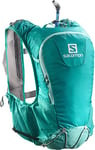 Salomon, SKIN PRO 10 SET, Sac à dos léger 10 L (Taille unique) pour la course à pied et la randonnée pédestre ou à vélo, 40 x 13 x 17cm, Aquamarin, L38002700