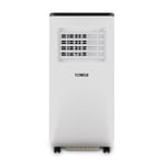 T668013 TOWER 3-in-1 Portable 5000 BTU Air Conditioner, Dehumidifier and Cooling Fan, LED Display, 2 Speed Settings, 24 Hour Timer, Remote Control, White