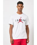 Nike Air Jordan Mens T Shirt in White Jersey - Size Large
