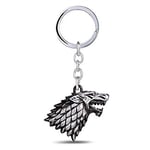 Silver Knight Game of Thrones Stark House Keyring Keychain