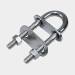 1852-Marine Stävögla med täckplatta 1852-Marine, rostfritt stål, u-formad, Ø15.8 x 81 mm, 160 mm