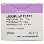 30 x 0.4ml vials Allergan Liqui-film Tears Eye Drops Lubricant for Dry Eyes PF