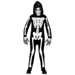 WIDMANN - Costume enfant squelette, combinaison avec capuche, homme os, Halloween, Carnaval