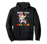 Cute Shine Your Own Light Unicorn Autism Awareness Girl Pullover Hoodie
