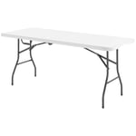 Fällbart trädgårdsbord 180 x 74 cm Väderbeständigt buffébord med bärhandtag Fällbart bord Campingbord för uteplats och balkong V