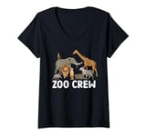 Womens Zoo Crew Zookeeper Costume Safari Wildlife Animal Park V-Neck T-Shirt