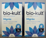2 X BIO-KULT MIGREA 14 LIVE BACTERIA STRAINS FOR THE HEAD 60 CAPSULES =120 TOTAL