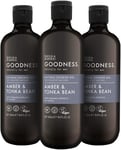 Baylis & Harding Goodness Men's Amber & Tonka Bean Natural Shower Gel, 500 ml of