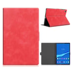 Lenovo Tab M10 FHD Plus durable leather flip case - Red