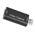Game Capture Card, USB 2.0 to HDMI HD 1080P@60fps Video Capture Card Adapter Recorder Box for PC Computer Live Broadcast