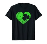 St Patricks Day Green Heart Shamrock Women Men Children T-Shirt