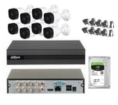 Kit Dahua 8 Caméras 5 Mp, Xvr 8 Canaux 5 Mpx Disque Dur 1 Tb Inclus
