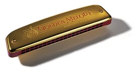 HOHNER 2416-C Golden Melody Tremolo Harmonica, Key of C, Gold