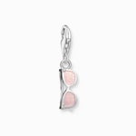 Thomas Sabo  Charm-hängsmycke rosa solglasögon med vita stenar silver