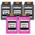 Kompatibel HP 304 XL bläckpatron combo pack 5 stk - - 90 ml