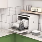 Tabletop Dishwasher Mini Countertop Dishwasher w/ 4 Place Settings 6 Programmes