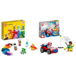 LEGO Classic Creative Monsters, Construction Playset with 5 Mini Build Monster Toys, Bricks Box Buil & 10789 Marvel Spider-Man's Car and Doc Ock Set, Spidey and His Amazing Friends Buildable Toy