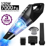Cordless Car Vacuum Cleaner Small Floor Wet & Dry Handheld Hoover Strong Suction