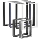 Holzbrink - Pied de table en métal Noir support de table / cadre pour table basse, table à manger, bureau, banc 2 pieds taille 60 x 72 cm - Noir - 2