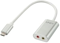Lindy USB-C til 3.5 mm headset adapter - Sølv
