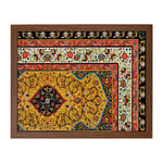 Big Box Art A Floral Persian Pattern by Albert Racinet | 1 x Lap Tray with Cushion Padded Bean Bag Table for Eating, Working and Playing - Brown