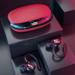 Sport Trådlösa Bluetooth hörlurar, Trådlösa Hörlurar med Mic Bluetooth, Hi-Fi Stereo Bluetooth -headset Bluetooth headset för sport, arbete rosa