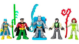 Fisher-Price Imaginext DC Super Friends Coffret de Combat Batman, 5 Figurines Articulées de Personnages avec lumières et Accessoires, Jouet Enfant, Dès 3 Ans, HGX97