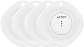 AEROZ Aeroz TAG-1000 Vit (4-pack) Nyckelsökare för användning med iPhone - Fungerar Apple Hitta app