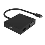 PERIPHERIQUES USB,Black--adaptateur Hub USB type c vers HDMI 4K 1080P VGA, USB 3.0, pour ordinateur portable, Macbook, accessoires