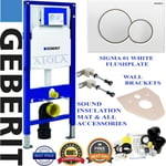 Geberit Duofix UP320 toilet frame FULL SET sigma 01  gloss white  WC 5in1