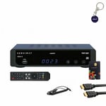 SERVIMAT Pack Servimat Récepteur satellite Full hd + Carte tntsat V6 Câble hdmi 12V - Noir