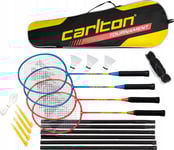 Badminton Set Carlton Tournament G3 4 Rackets+3Shuttlecocks+Net+Bag