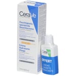 CeraVe Crème Hydratante Visage SPF 30 52ml + Crème Lavante 20ml offerte pour les peaux normales à sèches 72 ml crème pour la peau