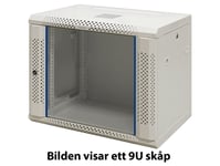 19" Wall Cabinet Toten, 12U, 600X450, Glass Door, Baltas / Ws64126000/ 19-W6412v