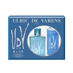 ULRIC DE VARENS - Coffret Parfum Homme UDV Blue - Eau de Toilette 100 ml + Déodorant Spray 200 ml - Fougère Fraîche - Made in France