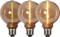 LED E27 3-Steg DIM-Minne Glob 80mm DecoLed One Amber 1800K 100lm 2W(10W)