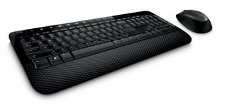 Microsoft Wireless Desktop 2000 keyboard Mouse included RF Wireless QWERTY US International Black